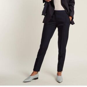 STELLA MCCARTNEY Zipped Ankle Wool Pants, Black, Size 9 (40)